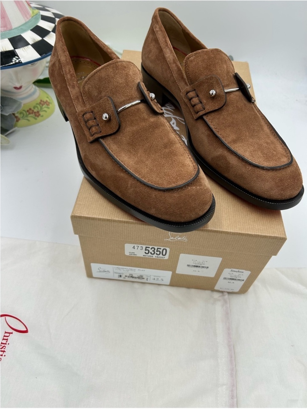 Men’s Christian Louboutin CHAMVELIMOC loafers size 42.5 made in Italy
